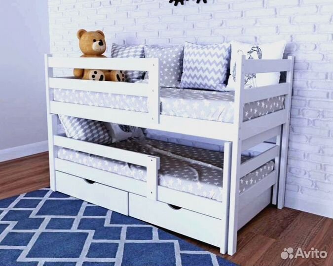 Двухъярусная выкатная кровать