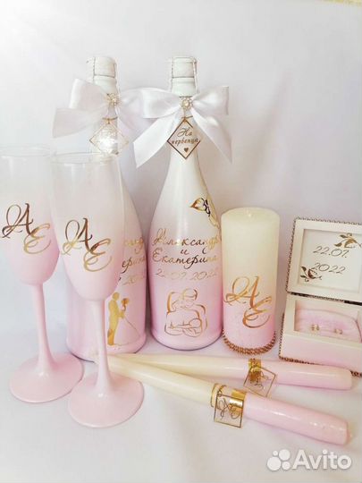 Свадебные аксессуары, свадебные бокалы