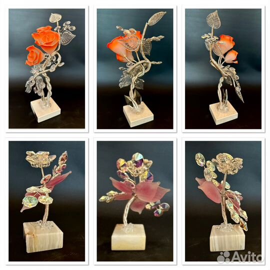 Цветы Bonsai de cristal, фигурки стекло