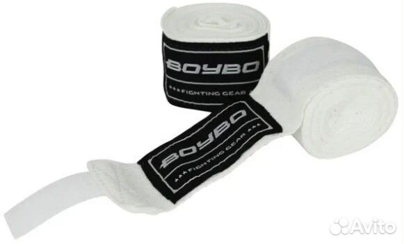 Бинты BoyBo хлопок-эластан, Белый, BB2002-40 (4.5