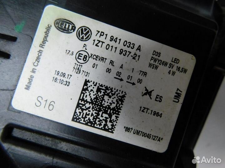 Фара левая Volkswagen Touareg