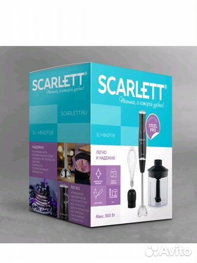 Блендер погружной новый Scarlett