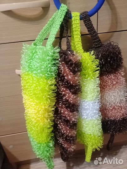 Мочалки ручной вязки