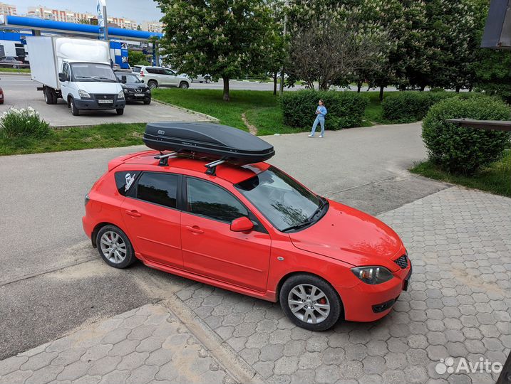 Автобокс на крышу Магнум 330л,185см, карбон черный