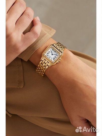 Золотые часы cartier