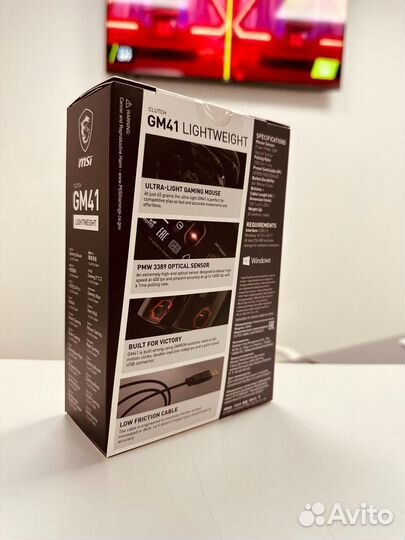 Игровая пк мышь MSI Clutch GM41 lightweight