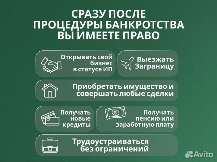 Списание всех долгов через банкротство под ключ