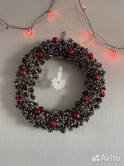 Рождественский венок на дверь
