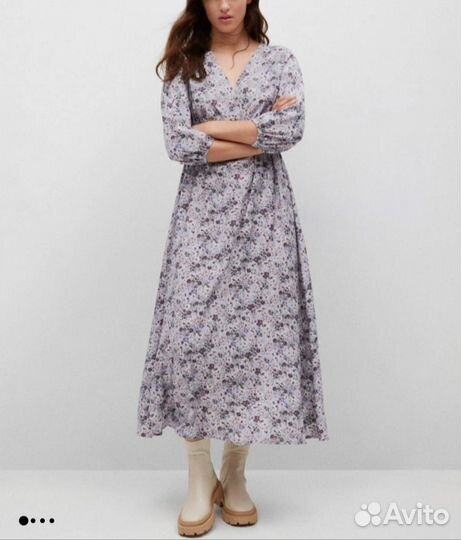 Платье Mango cottage core миди