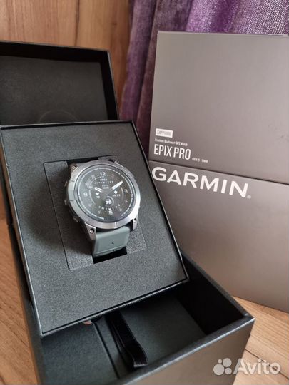 Часы garmin epix pro gen 2 sapphire carbon gray