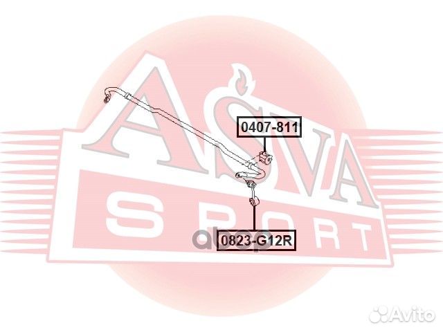 Втулка стабилизатора 0407-811 asva