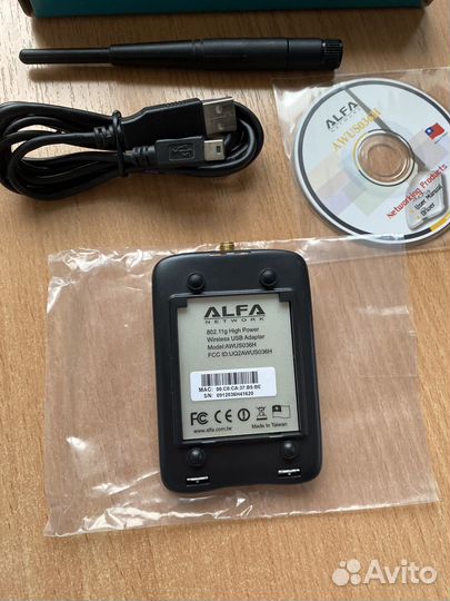 Wi-Fi USB адаптер Alfa Network awus036H