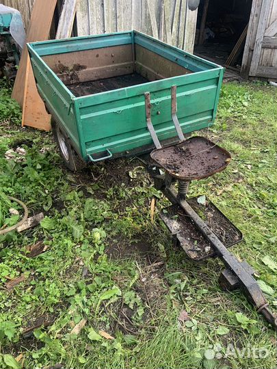 Два мотоблока с прицепом и навесными