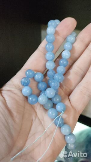 Аквамарин бусины