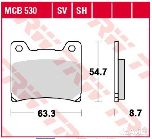 Колодки тормозные Yamaha один комплект