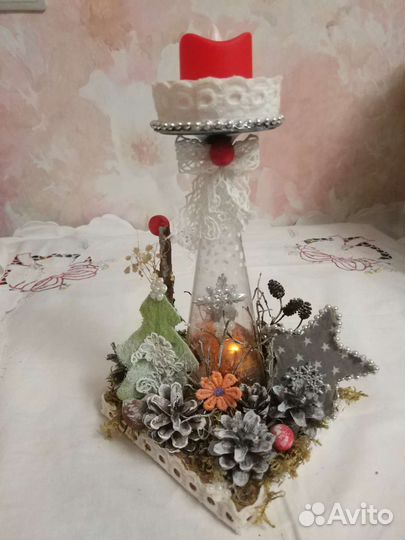 Новогодний подсвечник