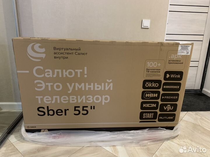 Телевизор Sber SMART tv 55 дюймов (139см) UHD 4k