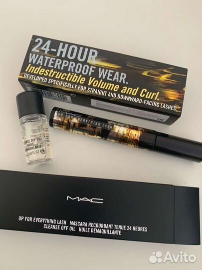 Набор MAC тушь черная водостойкая и смывка