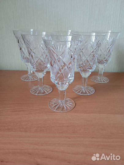 Хрустальные фужеры 6 шт