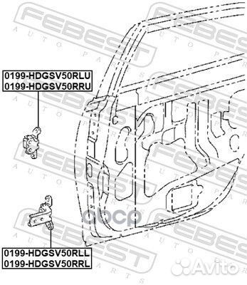 Петля двери задней правой нижняя Lexus ES240/350