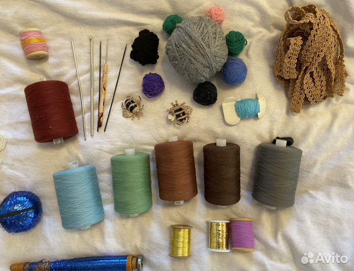 Пряжа для вязания нитки рукоделие тесьма шитьё