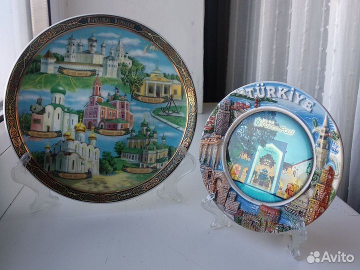 Декоративная тарелка сувенирная с подставкой 10 15