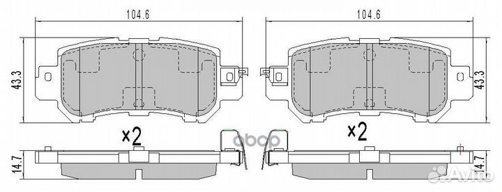 Колодки тормозные задние mazda CX 5 -15 MZ101 B