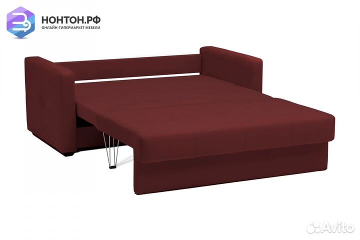 Диван шагающая еврокнижка Вита бордовый