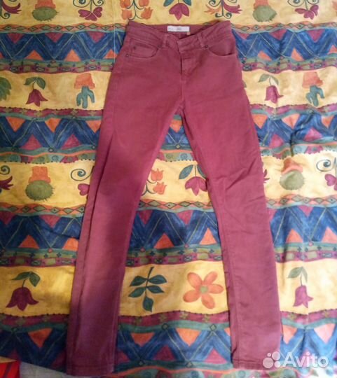 Джинсы topshop бордовые