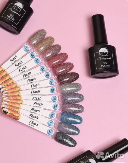 Гель-лак luna line Flash светоотражающий