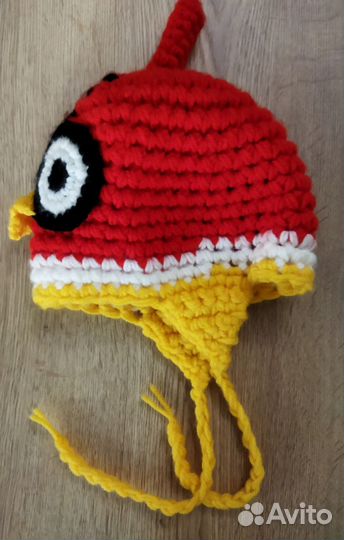 Шапка Angry Birds красная