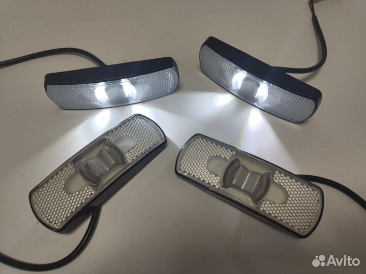 Фонари габаритные белые 24в с рамкой