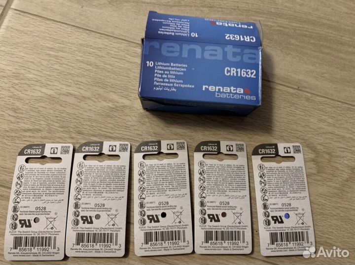Батарейки Рената renata 1632