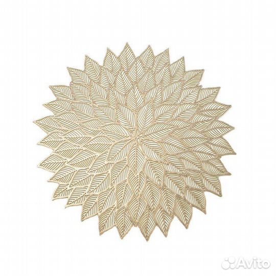 Набор сервировочных салфеток на стол 2 шт, круглые