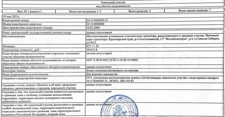 Участок 8,3 сот. (СНТ, ДНП)