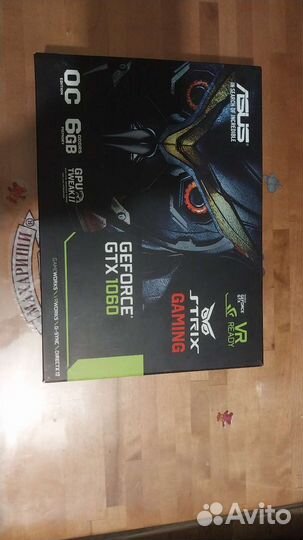 Видеокарта gtx 1060 6gb asus strix на запчасти