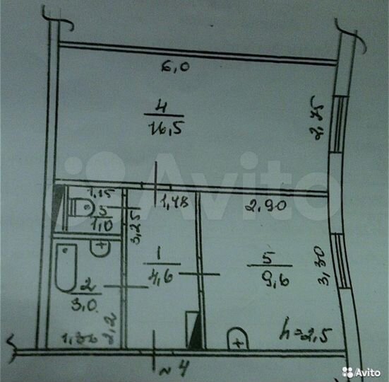 1-к. квартира, 35 м², 1/2 эт.