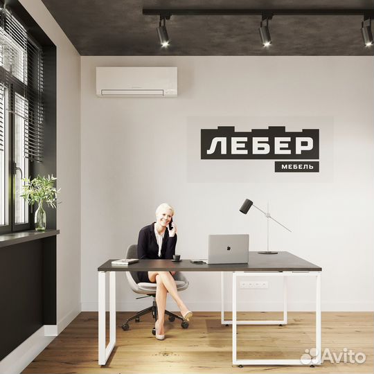 Брифинг приставка к угловом столу черный графит