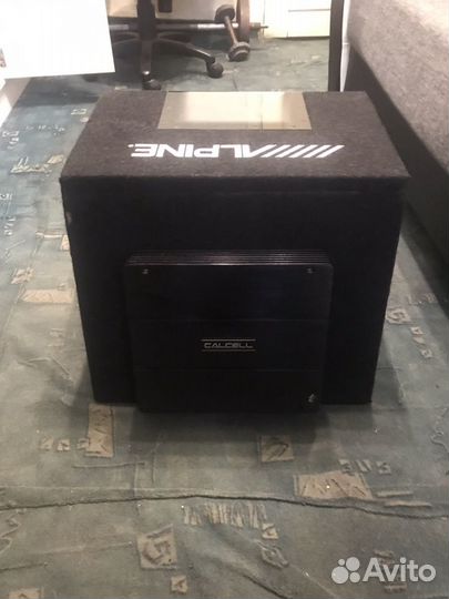 Сабвуфер Alpine и усилитель Calcell