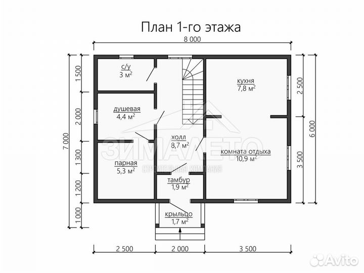 Каркасная баня под ключ