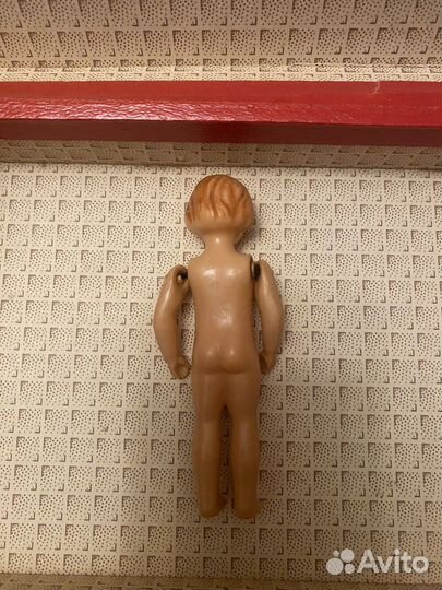 Маленькая куколка СССР винтаж, игрушечный чемодан