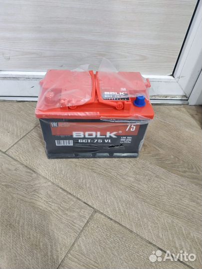 Аккумулятор для Газели на 75 Ач Bolk новый