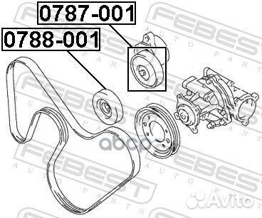 Ролик обводной 0788-001 Febest