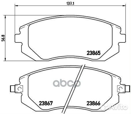 Колодки тормозные xtra subaru forester 01/impr
