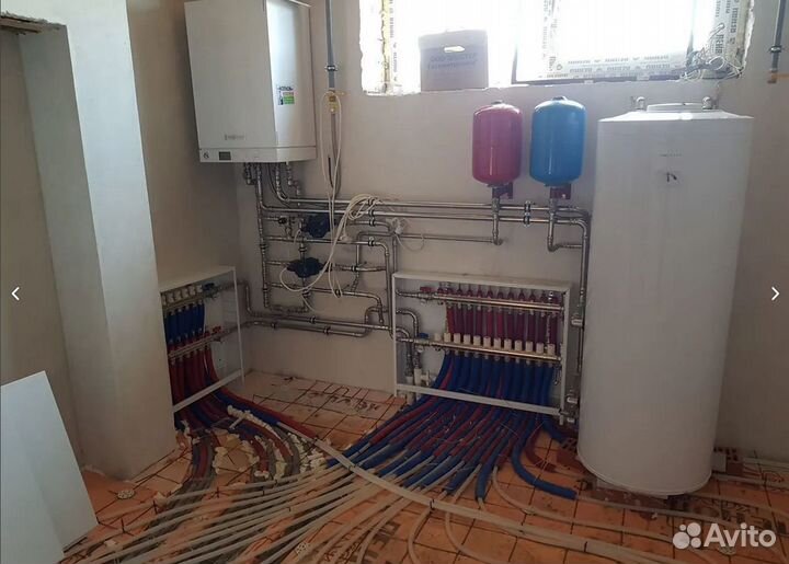 Монтаж котлов, фильтров водоочистки