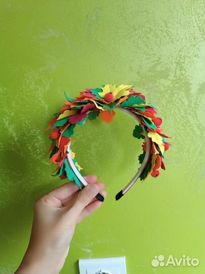 Ободок для волос осень. Осенние листья