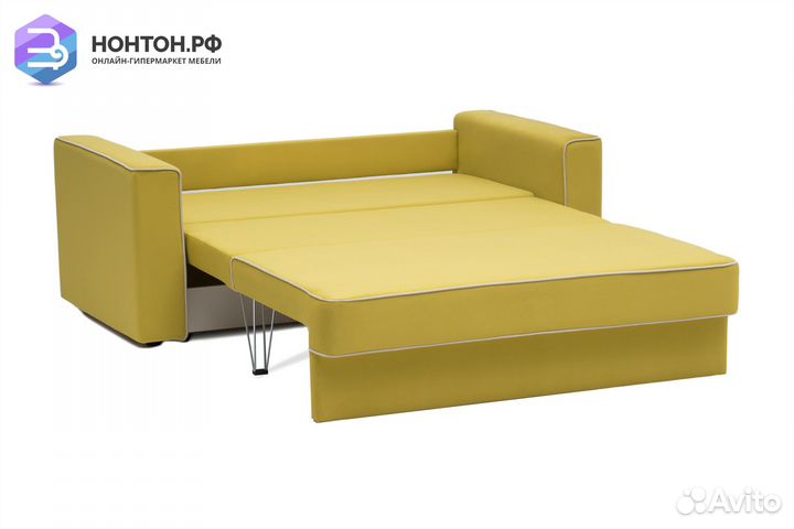 Диван еврокнижка Берген горчичный