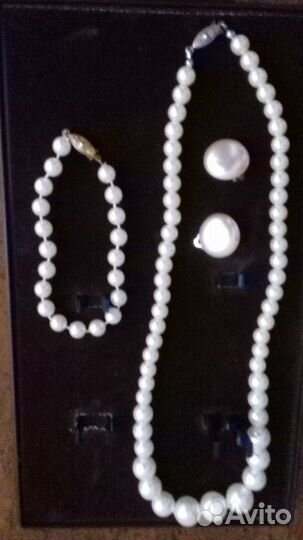 Набор украшений имитация жемчуга от Rene Gallet