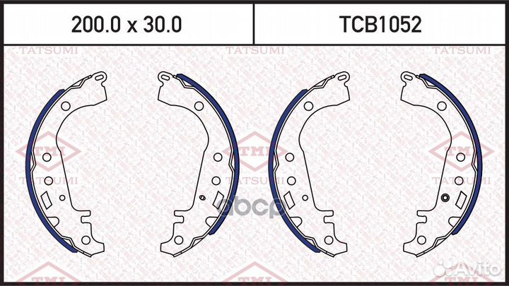 Колодки тормозные барабанные TCB1052 tatsumi