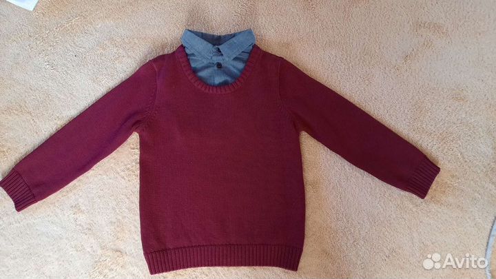 Джемпер-рубашка H&M на мальчика р.104 на 4 года